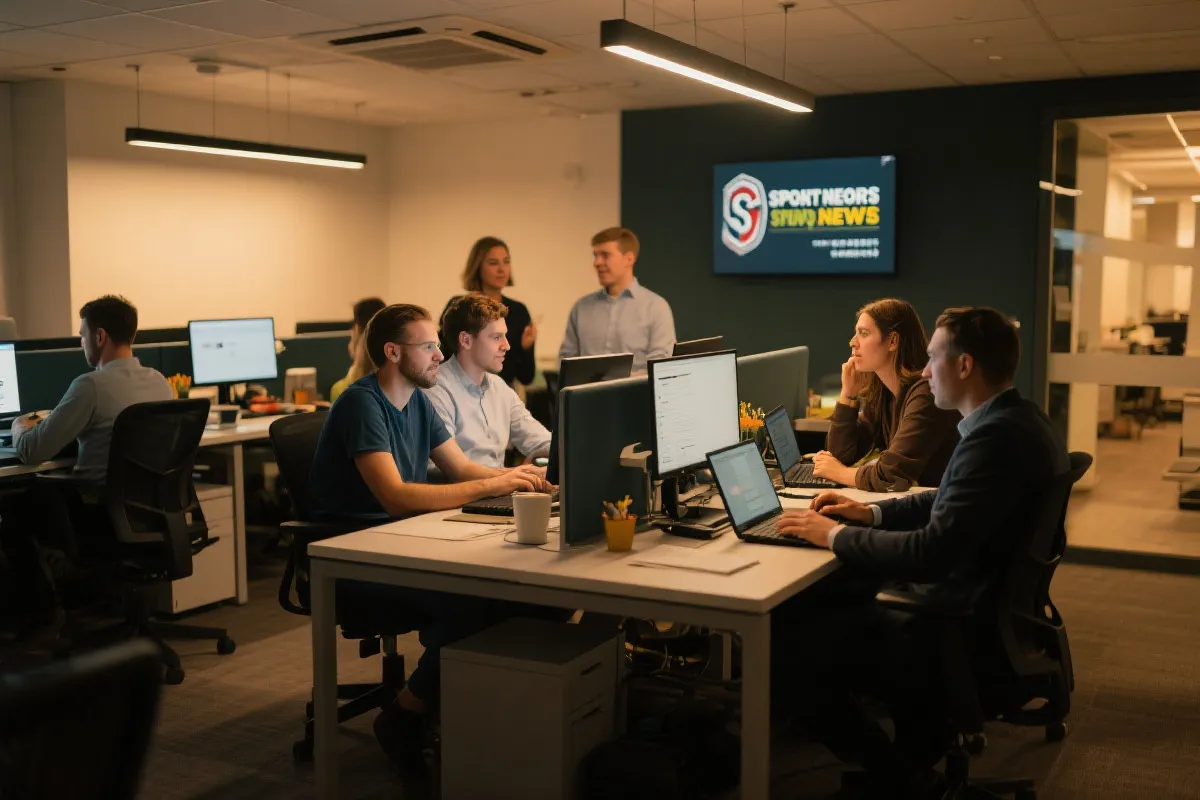 编辑团队工作场景示意图