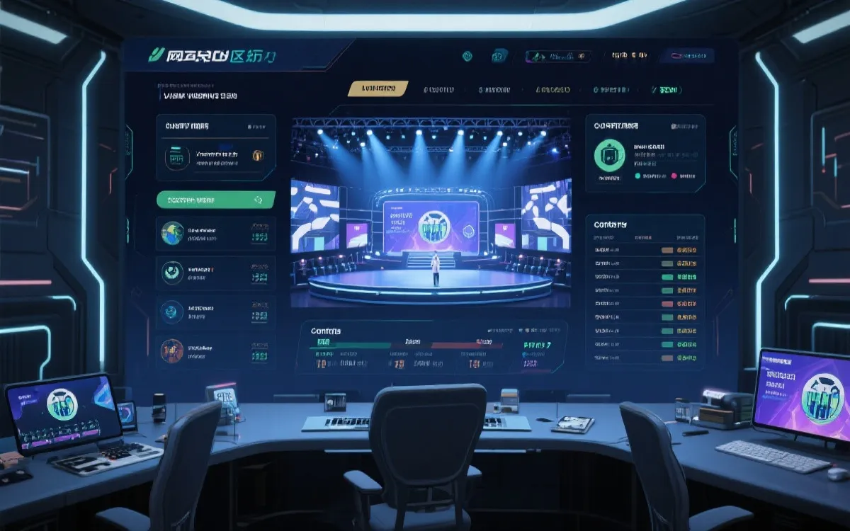 虚拟球迷区与二创内容工作台的网页界面概念图