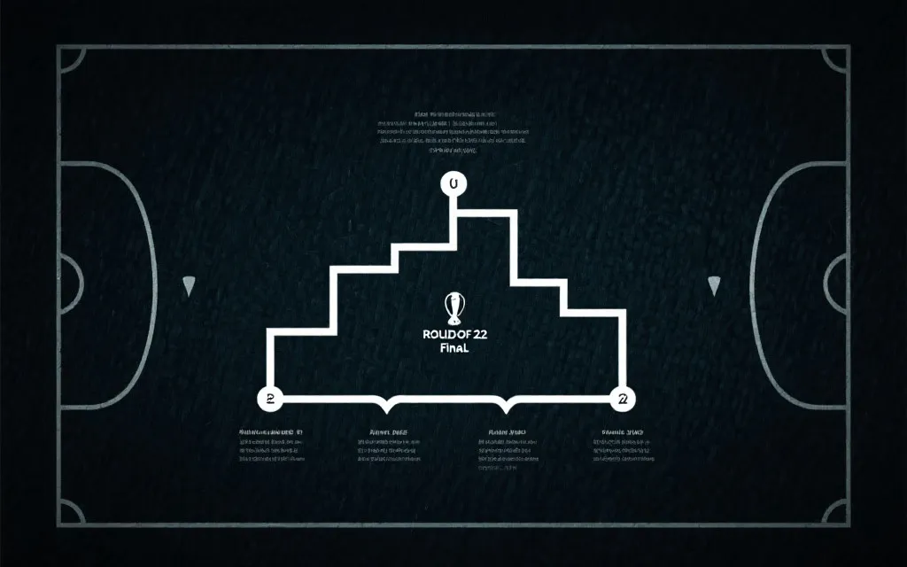 世界杯淘汰赛道路示意：从32强到决赛的比赛路径